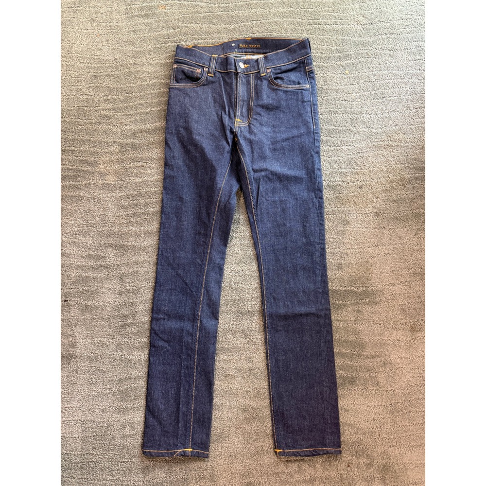 Nudie Jeans Lean Dean Dry 16 Dips Slim Tapered Indigo Raw Denim 28x28 Mens
